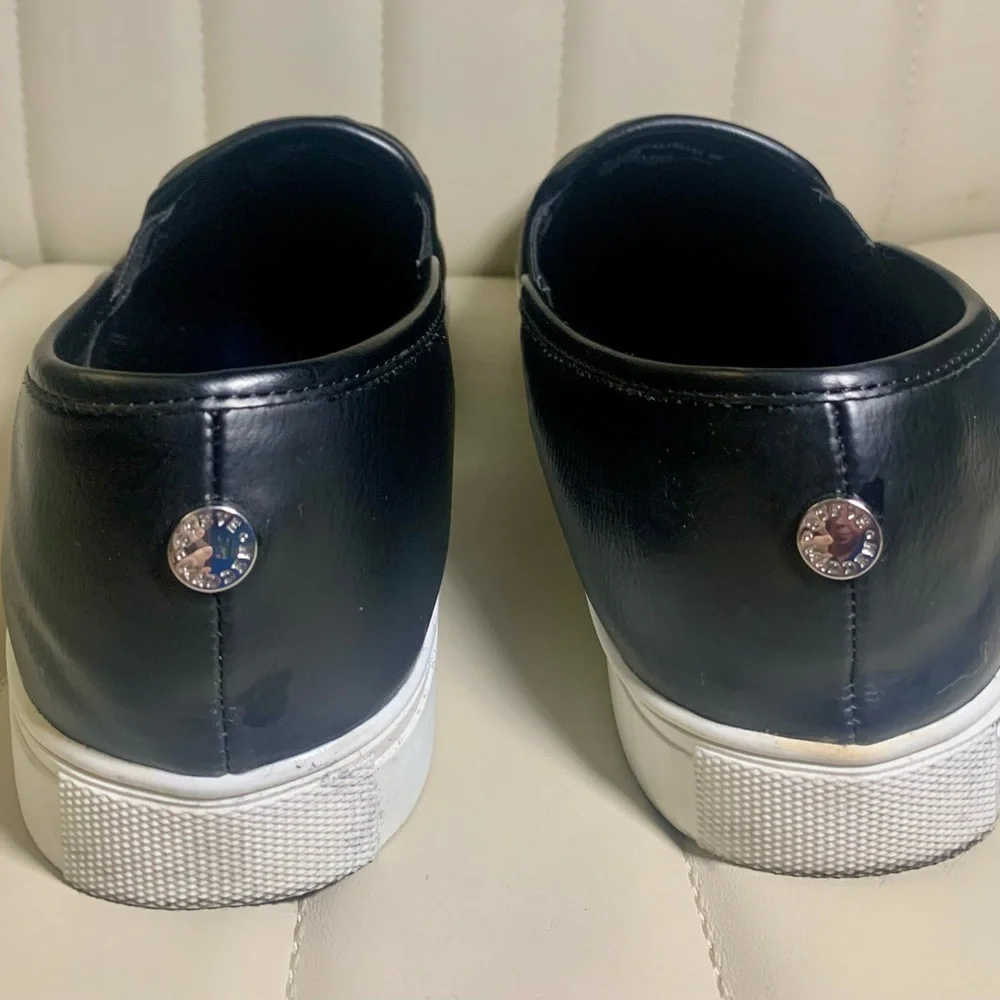 Steve Madden Eccentricq Quilted Shoes Womens Sz‎ 9 M Black Slip on Sneakers